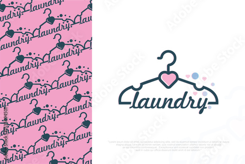 laundry shop logos design . Laundry service. Vector illustration