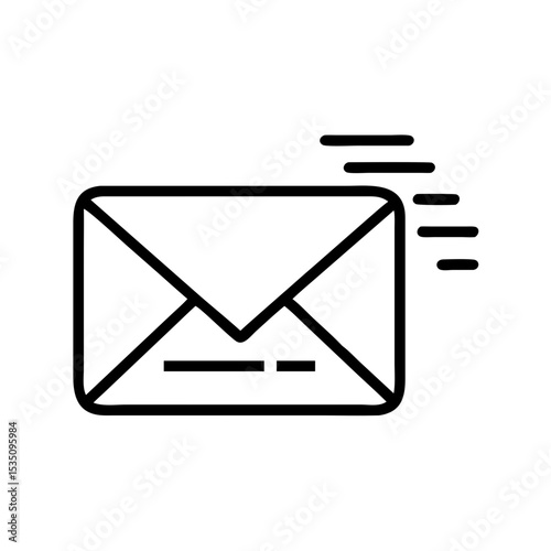 A simple graphic of an envelope with motion lines indicating rapid delivery of the message shown