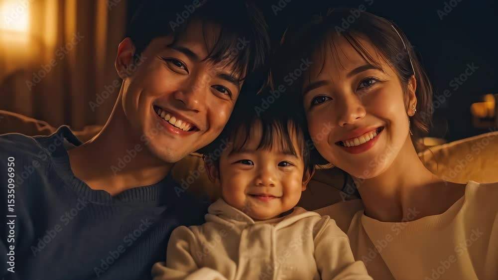 Happy Family Cozy Home Evening Happy Family Cozy Home Evening