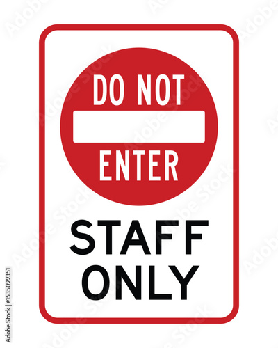 Download Staff Only Do Not Enter Sign – Printable Restricted Access Notice for Workplace Safety and Access Control