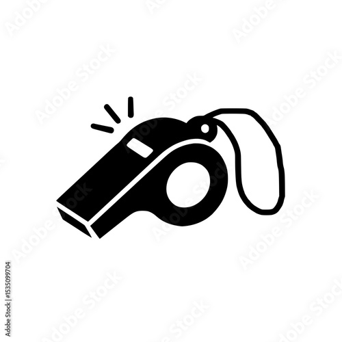 Whistle Icon – Vector Illustration Design of Sport and Alert Tool