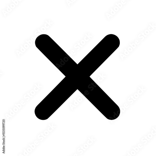 Close or Delete Icon – Vector Symbol for Cancel, Remove, Exit Functions