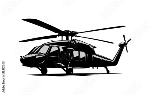 silhouette of helicopter (artwork 1)