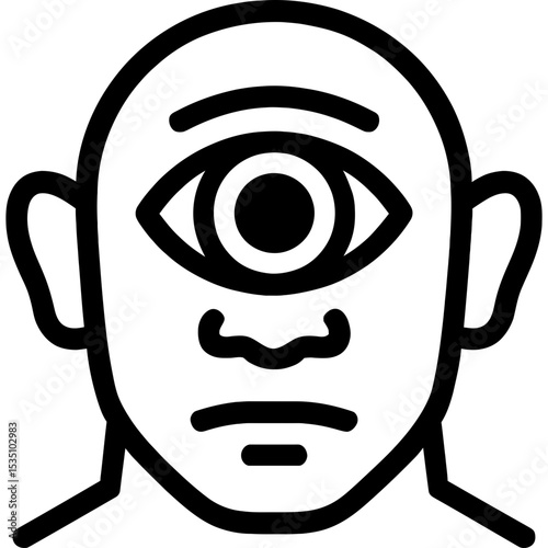 Modern vector icon of cyclops eye