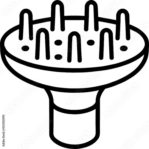 Hair diffuser attachment outline icon vector