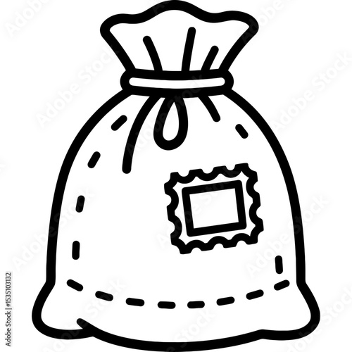 Minimal vector mail sack design