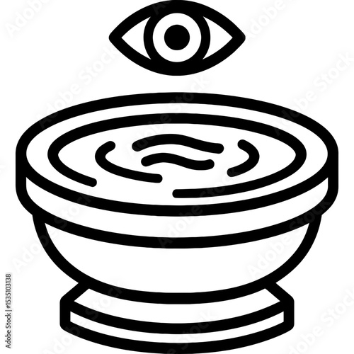 Outline icon of mythological oracle pool