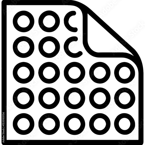 Minimalist bubble wrap icon design