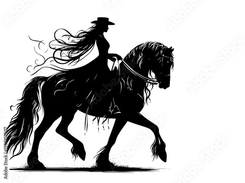horse rider silhouette