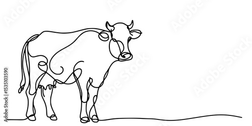 vector illustration of a cow