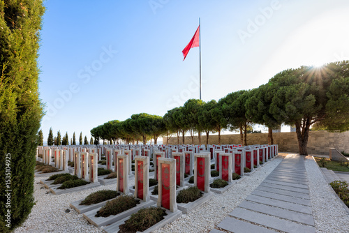 Çanakkale martyrs memorial cemetery in Gallipoli
