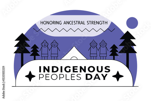Illustrative design honoring the strength and heritage of indigenous peoples