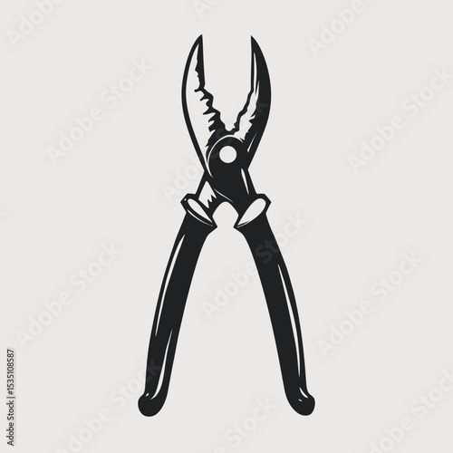 Vintage Style Needle Nose Pliers Illustration Perfect for DIY Projects and Repair
