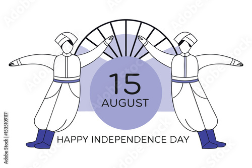 Traditional indian attire illustration two men in festive clothing