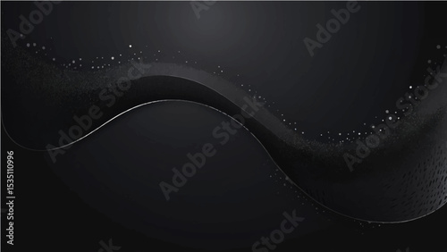 abstract dark black ,background with large overlapping shapes and texture or particles. Smooth gradient lighting from left to right, with subtle grainy details and a curved composition (2)