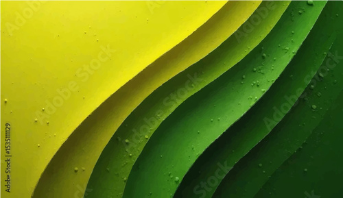 abstract dark lemon and green background with large overlapping line shapes and small texture or particles. Smooth gradient lighting from left to right, with subtle grainy details.
