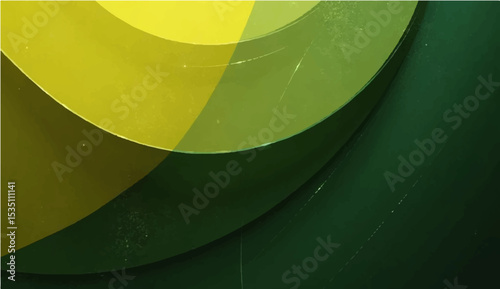 abstract dark lemon and green background with large overlapping line shapes and small texture or particles. Smooth gradient lighting from left to right, with subtle grainy details.