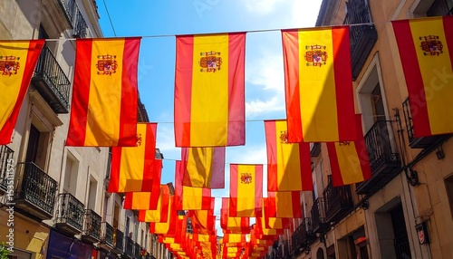 Spanish Street Fiesta, Flag Illustration