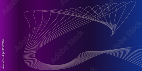 Abstract curved line. Artistic of geometric line.
