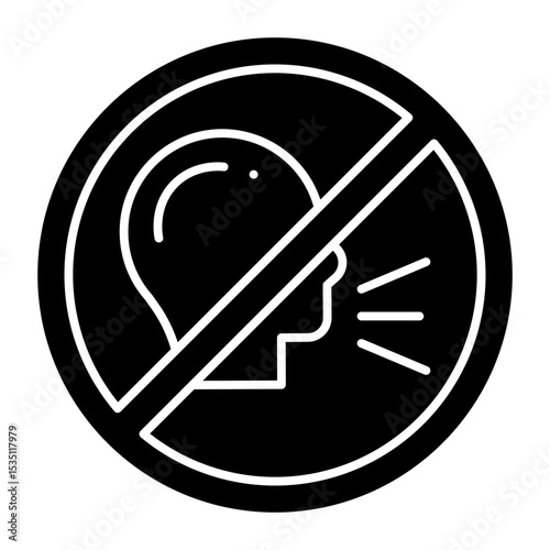 Quiet Sign glyph icon
