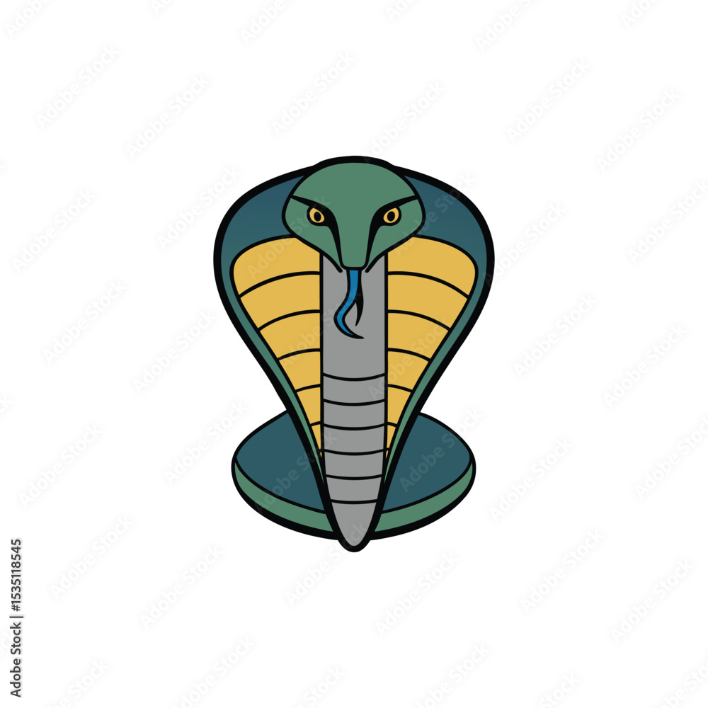 Fototapeta premium Cobra Tattoo icon vector illustration
