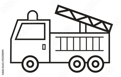 fire truck icon vector illustration