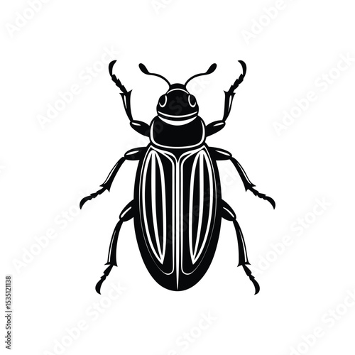 Minimal Beetle icon vector illustration