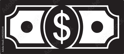 High-Resolution Vector Illustration of a Dollar Bill