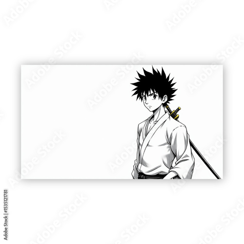 Ai genarate anime black and white