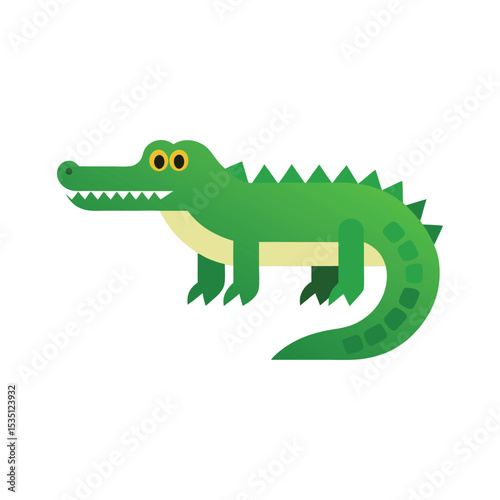 a powerful alligator icon vector illustration 
