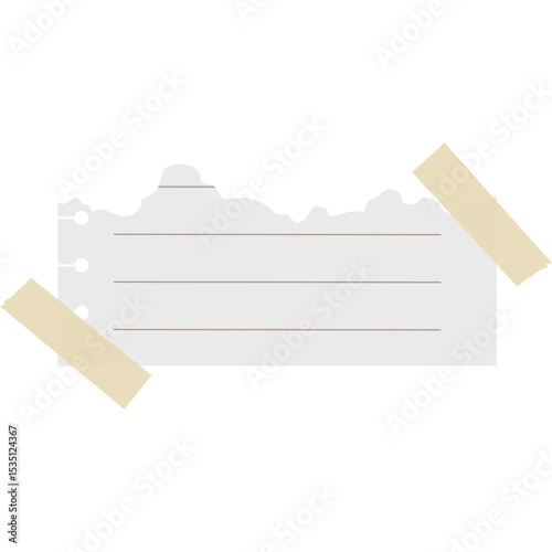 Torn Paper with Tape