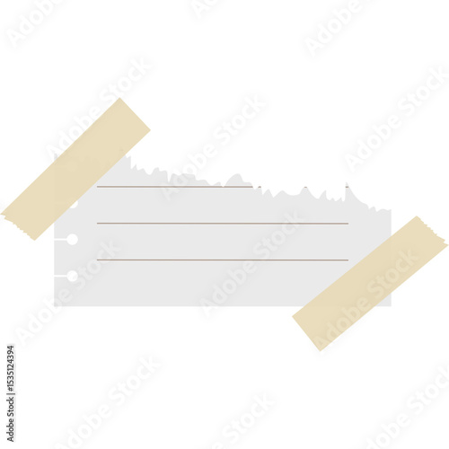 Torn Paper with Tape