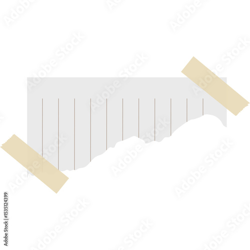 Torn Paper with Tape