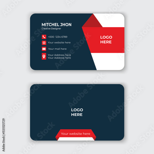 Vector Business card design template of print