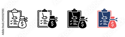 Retirement Plan icon sheet multiple style collection