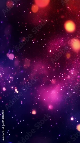 Purple pink bokeh lights sparkles background loop