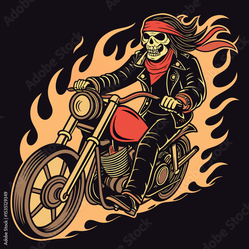 girl with motorcycle
