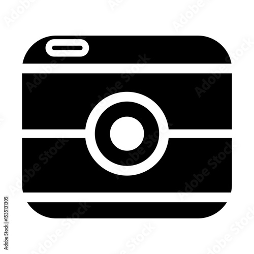black camera icon vector illustration
