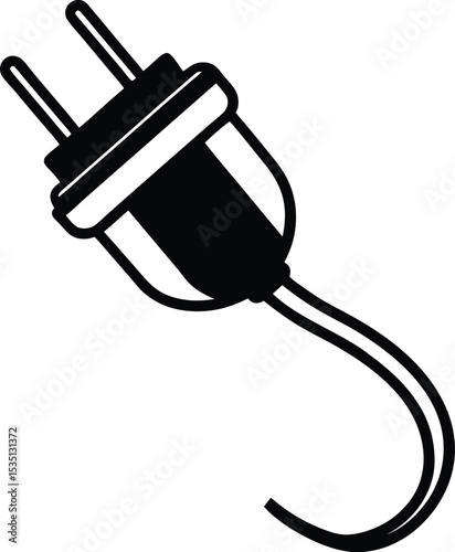 electric plug isolated on white