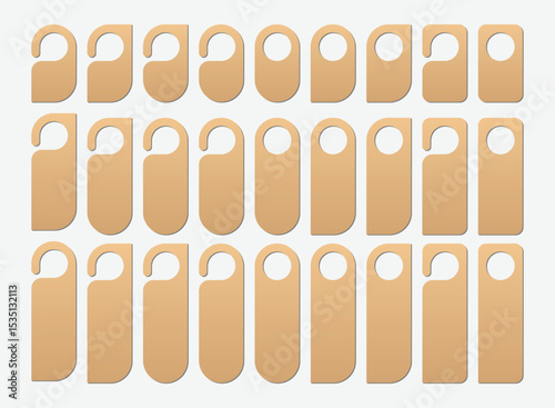 door hanger template design vector of print