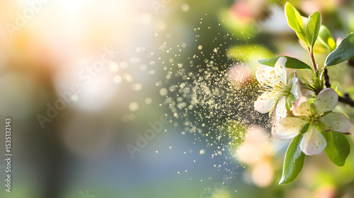 Spring Blossoms with Pollen in the Air
