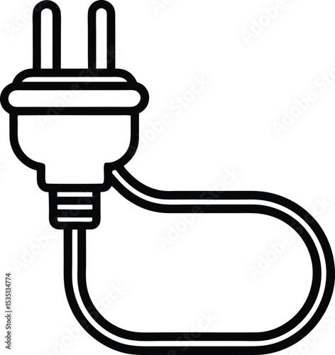 electric plug isolated on white