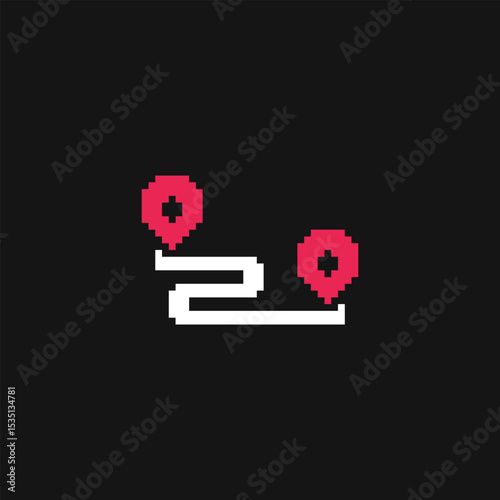 this is travel icon in pixel art with colorful color and black background ,this item good for presentations,stickers, icons, t shirt design,game asset,logo and your project.
