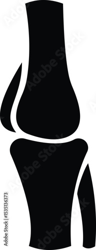 Knee icon. Knee bones graphic sign. Symbol human joint isolated on white background. flat design