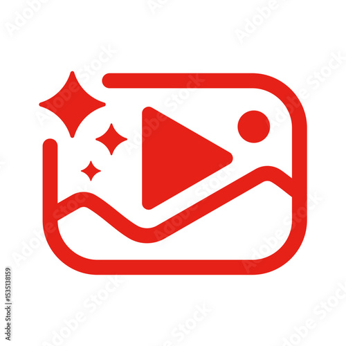 Vibrant icon showcasing multimedia content editing and enhancement with digital effects