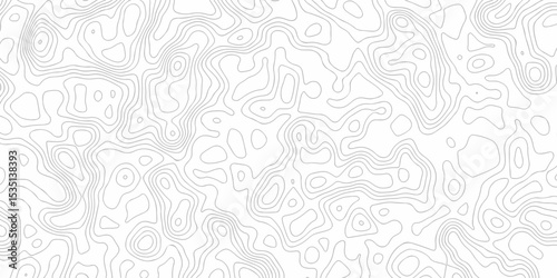 Vector geographic contour map. Topography map background. white wave seamless line. Topography relief. White wave paper curved reliefs abstract. Topographic map patterns, topography line map.