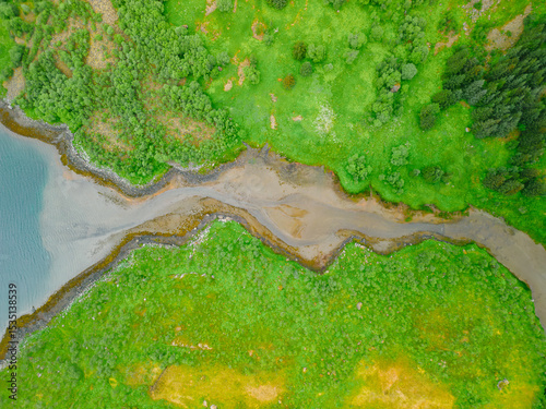 Satelital River View made with Drone