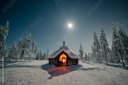 Winter Wooden Cabin