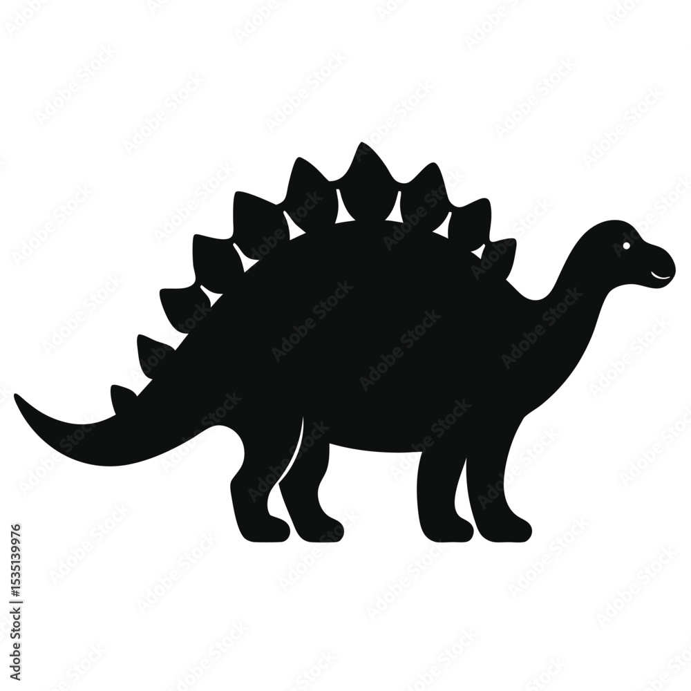 Fototapeta premium ankylosaurus dinosaur silhouette icon isolated on white background