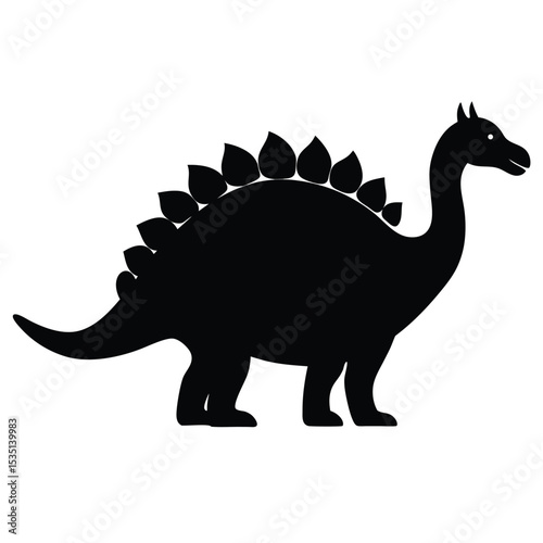 ankylosaurus dinosaur silhouette icon isolated on white background